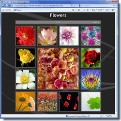 Thumbnail gallery with different-sized thumbnails