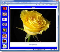 HTML frames thumbnail gallery