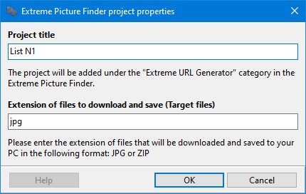 Download URL list - basic settings