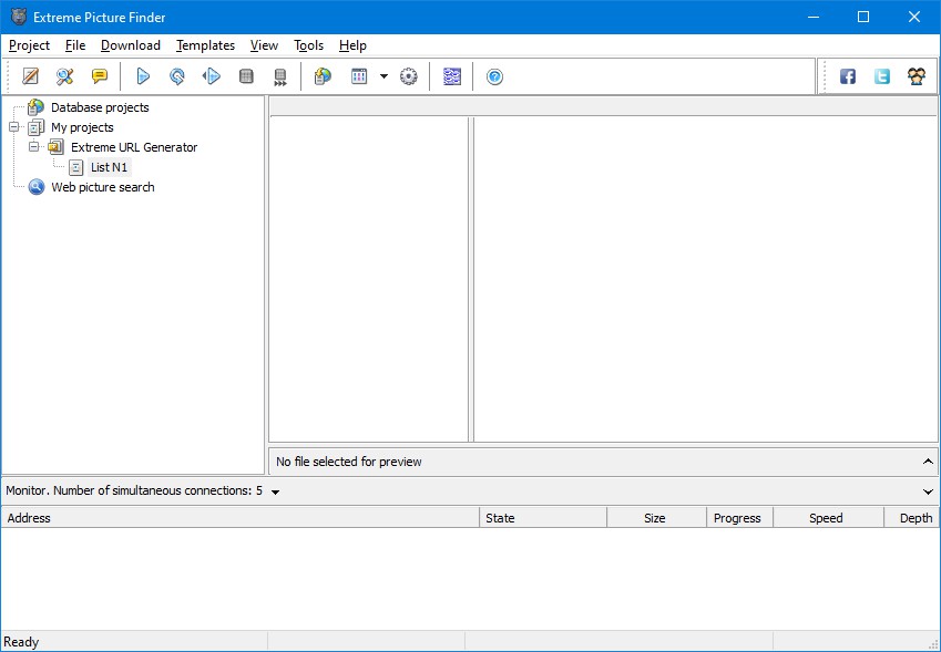 URL list downloader